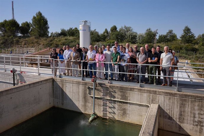 El consejero de Cohesión Territorial del Gobierno de Navarra, Óscar Chivite, participa en la presentación del Plan Director del Ciclo Integral del Agua de Uso Urbano 2019-2030.