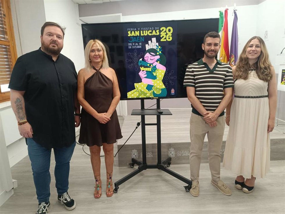 Presentación del 'Abraza la tradición', cartel anunciador de la Feria de San Lucas 2026.