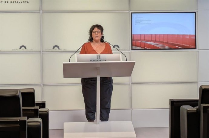 La presidenta de la CUP al Parlament, Pilar Castillejo