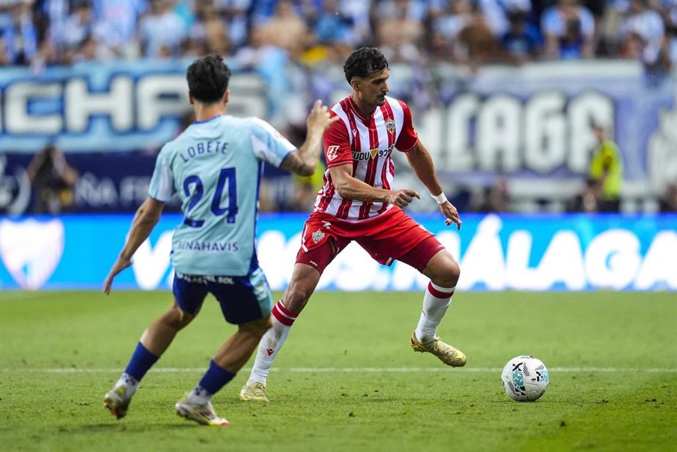 Partido de play-offs entre el Málaga CF y la UD Almería en La Rosaleda disputado el pasado 14 de junio. 