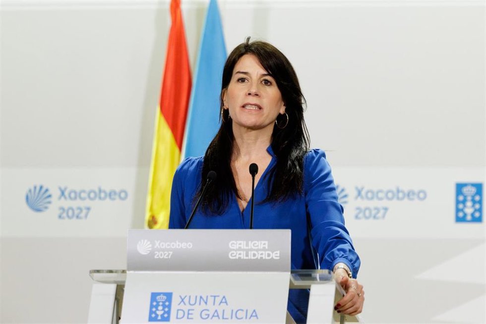 La conselleira de Vivenda, María Martínez Allegue, después de un Consello
