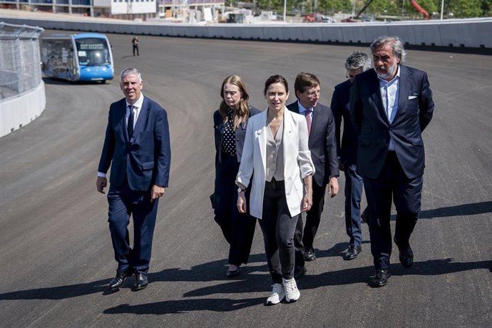 José Vicente de los Mozos, Louise Young, Isabel Díaz Ayuso y José Luis Martínez-Almeida,en la presentación oficial de Madring en Ifema Madrid. 