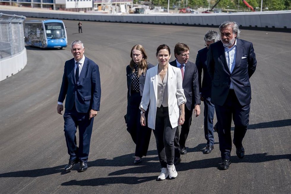 José Vicente de los Mozos, Louise Young, Isabel Díaz Ayuso y José Luis Martínez-Almeida,en la presentación oficial de Madring en Ifema Madrid. 