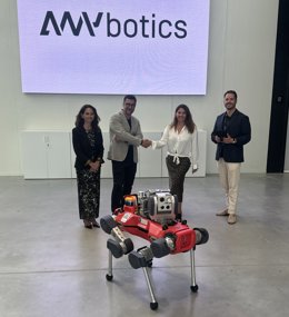 Imagen del acto de presentación de ANYbotics en DFactory Barcelona.