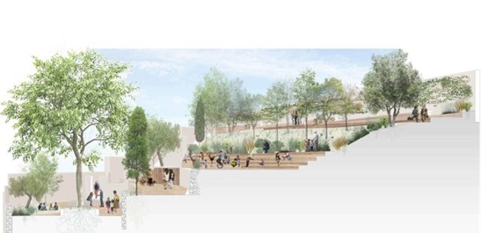 Imatge virtual de la reforma dels jardins