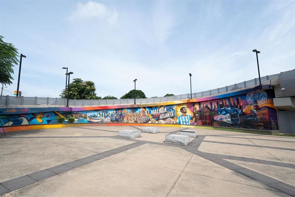 Málaga refuerza su presencia en Estados Unidos con la inauguración del mural 'Málaga Loves Atlanta'
