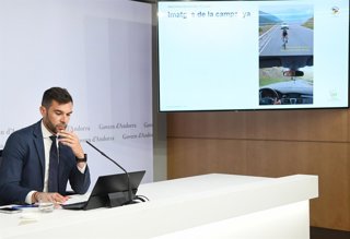 David Forné durant la roda de premsa de presentació de la campanya