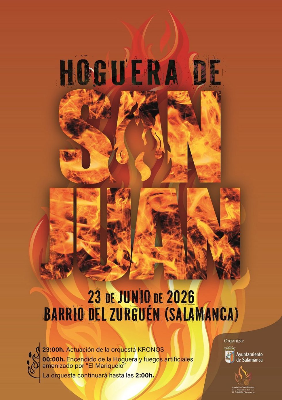 La quema de la hoguera de San Juan en Salamanca volverá a celebrarse en el Zurguén.