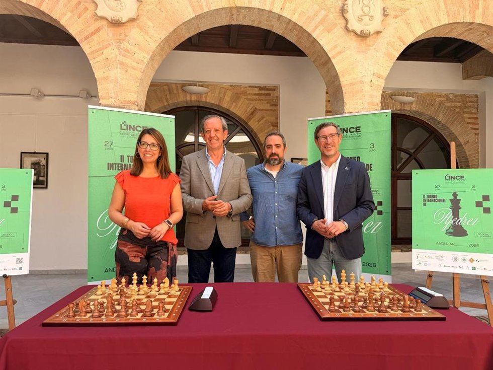 Presentación del II Concurso Internacional de Ajedrez Ciudad de Andújar 'Lince Andújar Chess Open'.