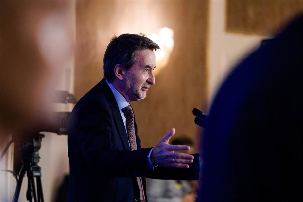 El consejero delegado de Repsol, Josu Jon Imaz, durante la sesión informativa de Nueva Economía Fórum celebrada en el Four Seasons Hotel Madrid, a 27 de mayo de 2026, en Madrid (España).
