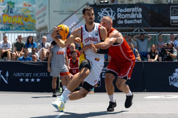 La selección española masculina de baloncesto 3x3 en el PreEuropeo de Bucarest