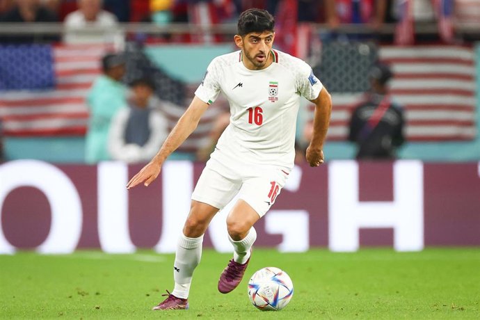 Archivo - El delantero iraní Mehdi Torabi en el Mundial de Qatar 2022.
