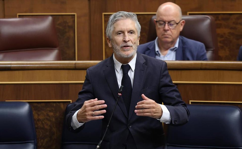 El ministro del Interior, Fernando Grande-Marlaska, en el Congreso