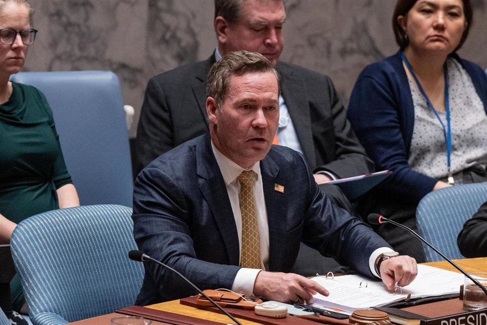 Archivo - El embajador de EEUU en la ONU, Michael Waltz, durante una sesión. 