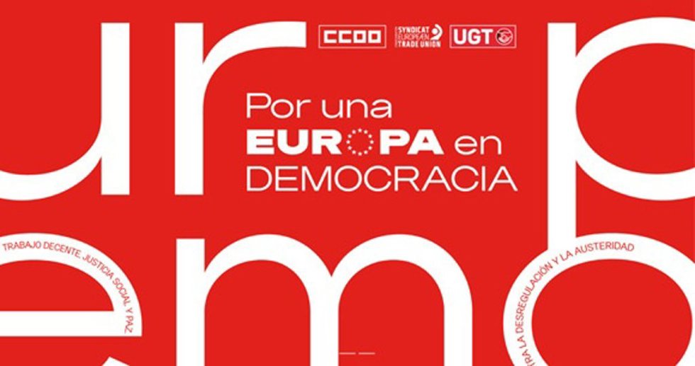 Más de 600 sindicalistas de UGT-A participarán en la movilización sindical europea de Madrid este jueves.