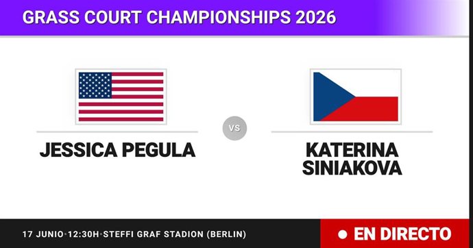 Jessica Pegula - Katerina Siniakova: resumen y estadísticas del partido de Octavos de final de Grass Court Championships