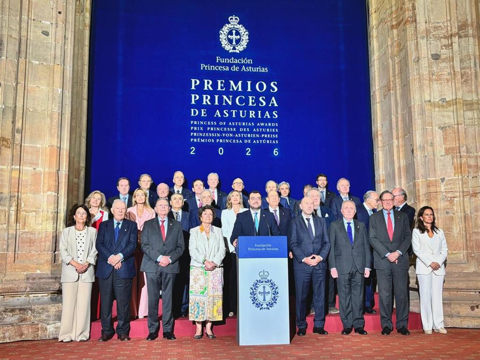 Jurado de los Premios Princesa de Asturias de la Concordia 2026 durante la lectura del fallo en Oviedo.