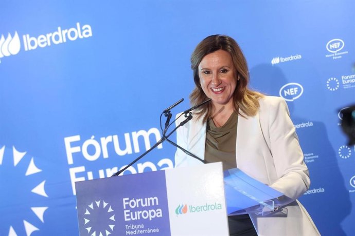 La alcaldesa de València, María José Catalá, durante su participación en un desayuno informativo de Nueva Economía Fórum.