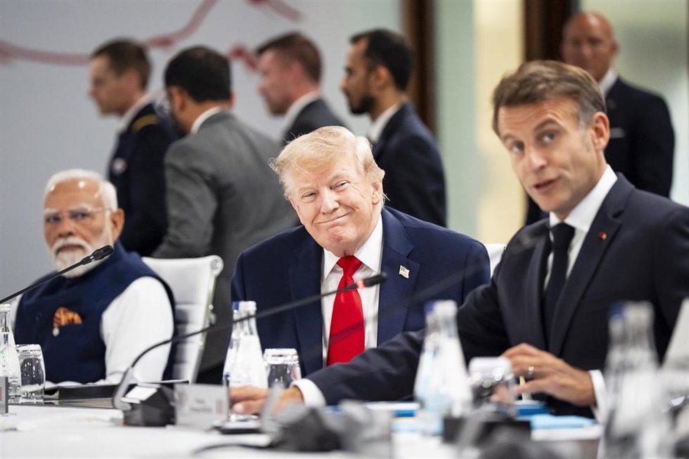 El presidente de EEUU, Donald Trump, en el marco de la reunión del G7. 