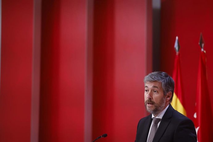 Archivo - El consejero de Presidencia, Justicia y Administración Local, Miguel Ángel García Martín, tras el Consejo de Gobierno