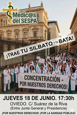 Nueva concentración de los Médicos del Sespa.