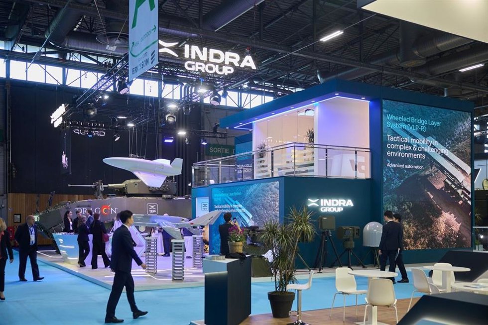 Pabellón de Indra en Eurosatory