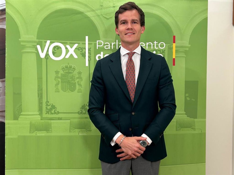 El portavoz del Grupo Parlamentario VOX, Ángel Alda