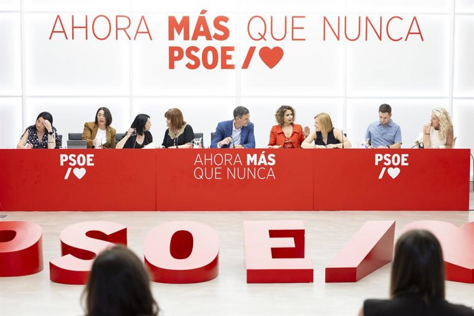 Reunião da Diretoria Executiva Federal do PSOE, na sede da Rua Ferraz.