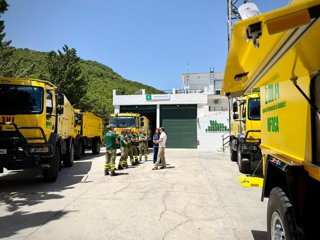 Visita al Subcentro de Defensa Forestal de Caño Quebrado para conocer las nuevas autobombas.