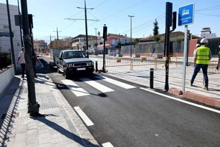 Viales abiertos al tráfico tras las obras del metro en Churriana.