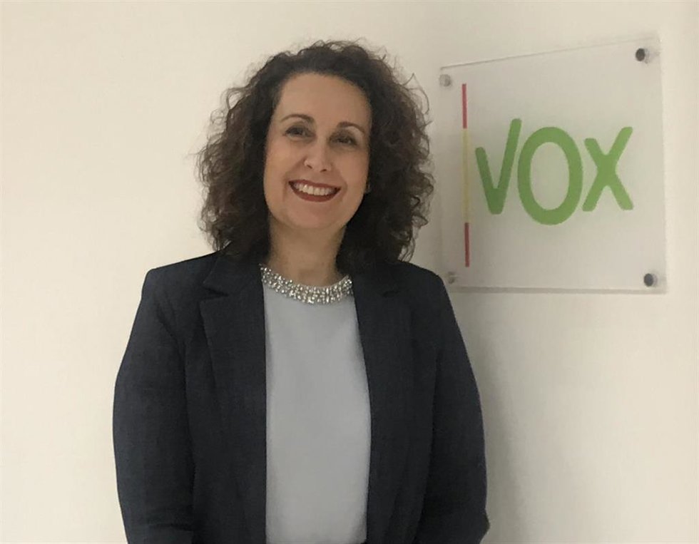 Archivo - La portavoz del grupo municipal de Vox en el Ayuntamiento de Zaragoza, Eva Torres