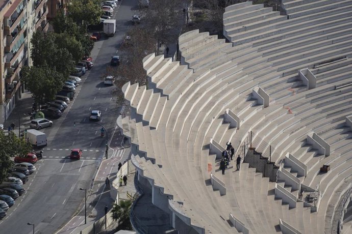 Archivo - El estadio Nou Mestalla en obras, a 10 de enero de 2025, en Valencia