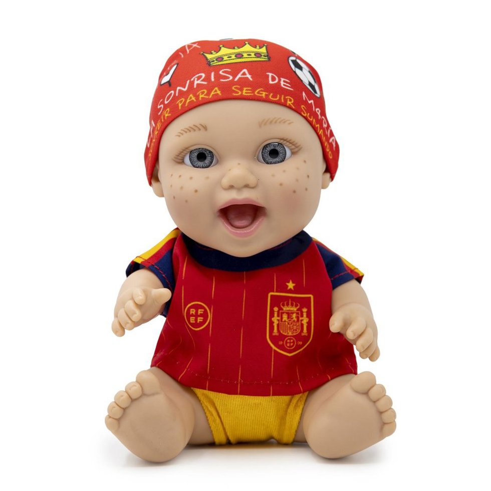RFEF y Fundación Juegaterapia presentan el 'Baby Pelón' de 'La Roja' en homenaje a María Caamaño.