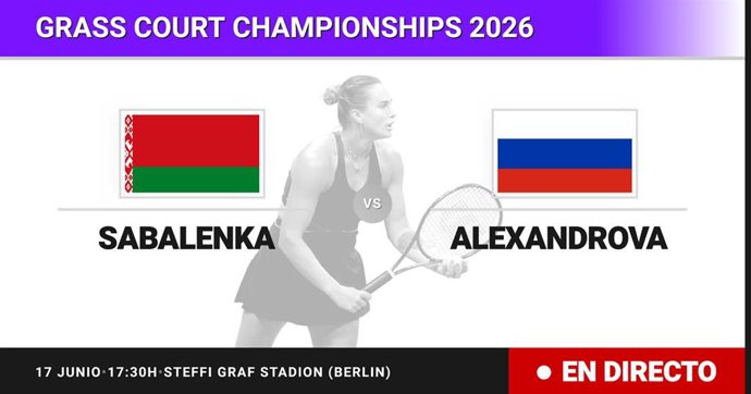 Aryna Sabalenka - Ekaterina Alexandrova: resumen y estadísticas del partido de Octavos de final de Grass Court Championships