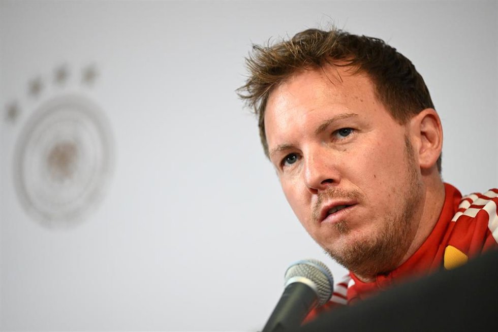El seleccionador alemán de fútbol, Julian Nagelsmann, en rueda de prensa.