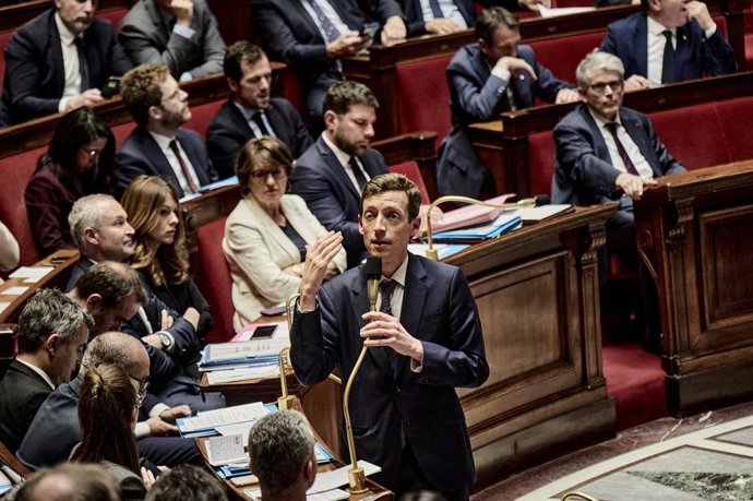 June 9, 2026, Paris, France: Minister of National Education Edouard Geffray answers MPs during the session of questions to the government of June 9, 2026, in the French National Assembly.