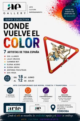 Cartel de la exposición inaugural de la AE Gallery de Córdoba.
