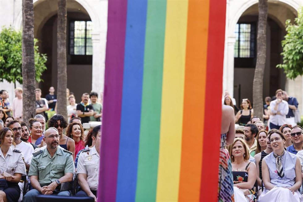 Celebración del acto institucional con motivo del Día del Orgullo, en la sede de Delegación del Gobierno de la Comunitat Valenciana. 