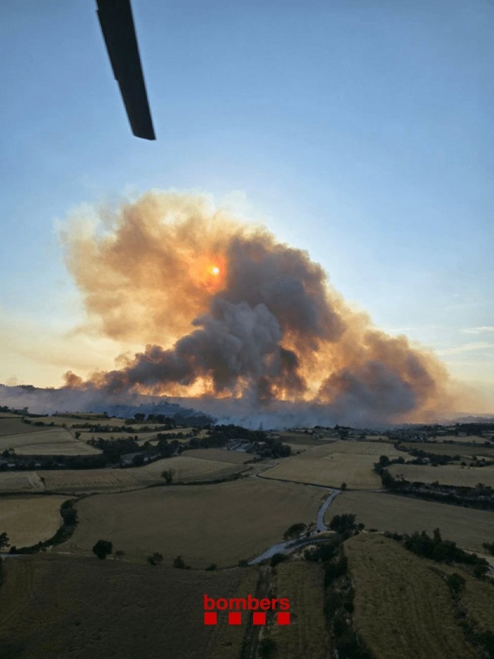 Imagen del incendio de este miércoles en Talavera (Lleida)