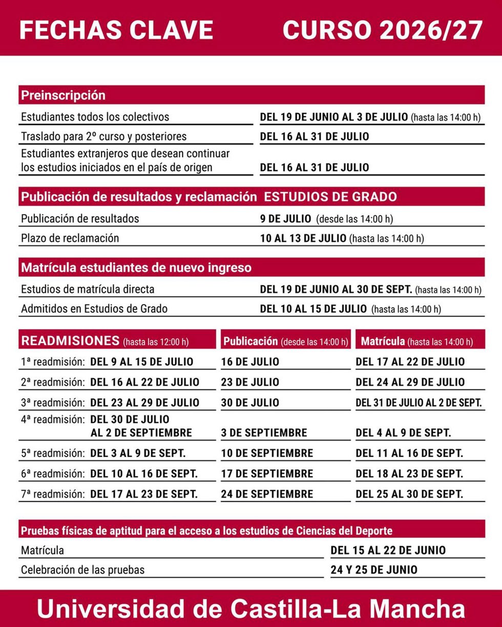 Calendario de fechas.
