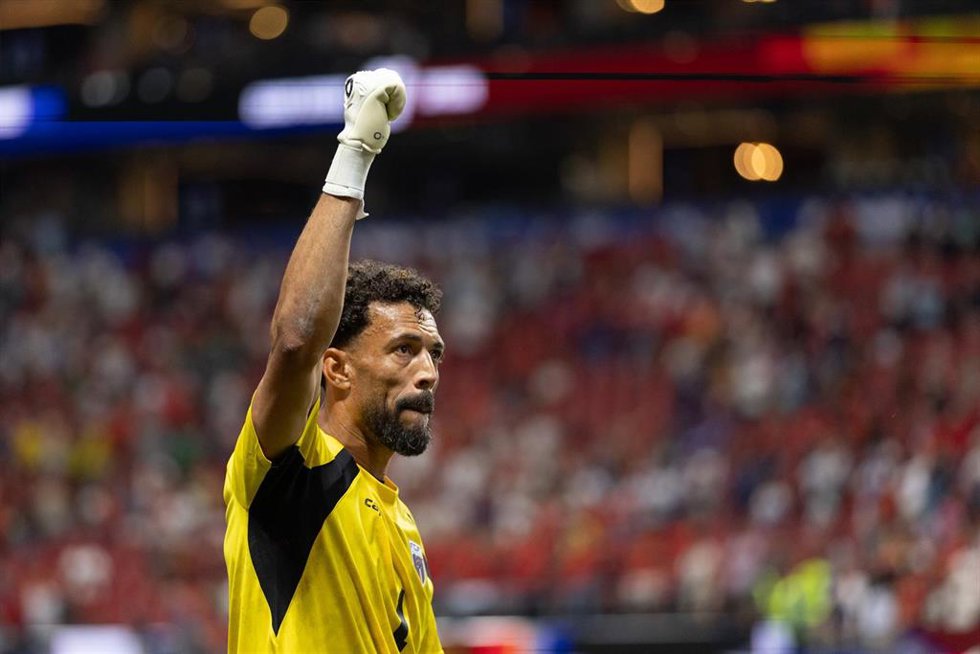 El portero de Cabo Verde Josimar Evora Dias Silva 'Vozinha', en el partido ante España en el Mundial 2026. 
