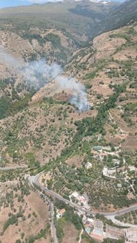 Tres días de luto en Soportújar (Granada) por el vecino de 89 años muerto tras el incendio forestal
