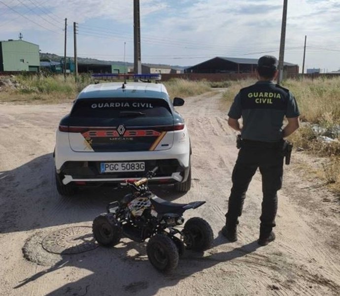 Miniquad recuperado tras un robo en una vivienda en Pedrajas de San Esteban (Valladolid).