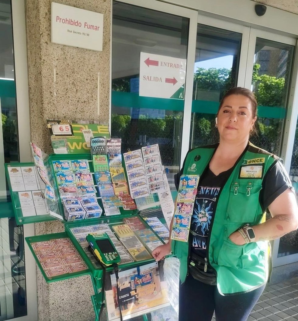 Vendedora de la ONCE Manuela Albarrán