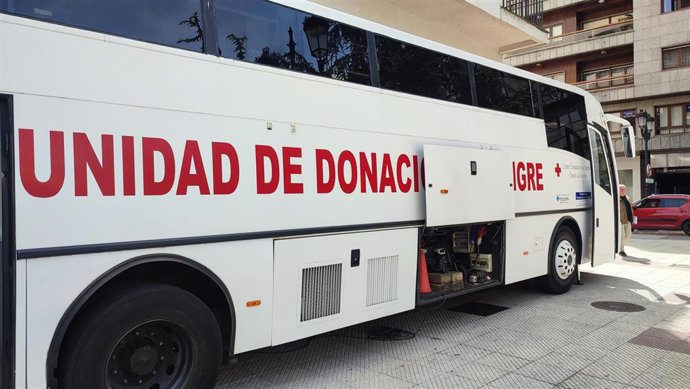 Archivo - Unidad de donación de Sangre ubicada en Oviedo. 