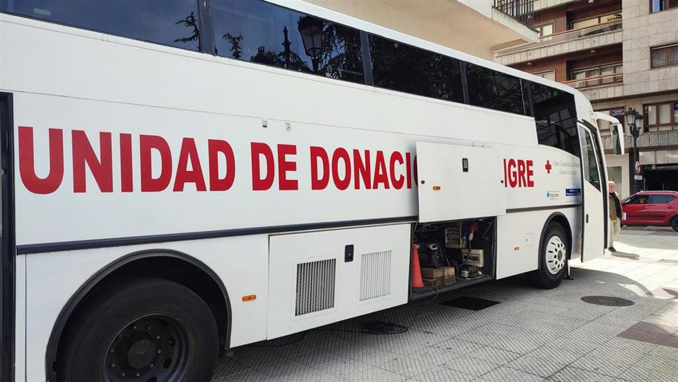 Archivo - Unidad de donación de Sangre ubicada en Oviedo. 
