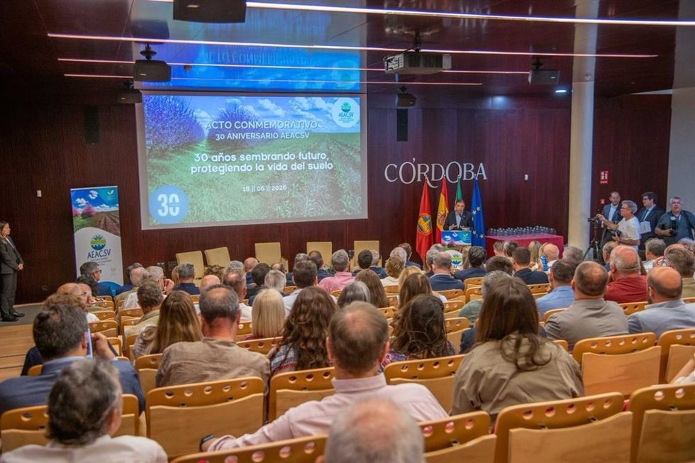 El ministro de Agricultura, Pesca y Alimentación, Luis Planas, inaugura en Córdoba el acto conmemorativo del 30 aniversario de la Asociación Española de Agricultura de Conservación-Suelos Vivos (Aeacsv).