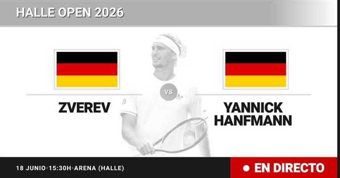 Alexander Zverev - Yannick Hanfmann: resumen y estadísticas del partido de Octavos de final de Halle Open