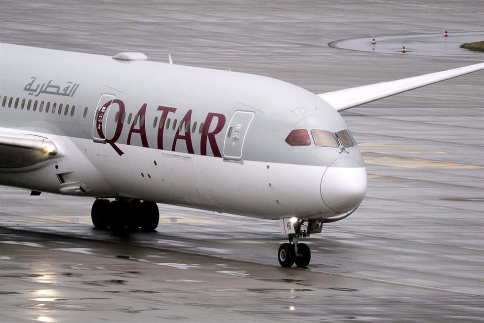 Archivo - Avión de Qatar Airways