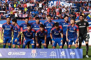 Futbol, Universidad de Chile vs Audax Italiano Fecha 6, Copa de la Liga 2026. El equipo de Universidad de Chile son fotografiados durante el partido de copa de la liga por el grupo D contra Audax Italiano disputado en el estadio Nacional en Santiago,